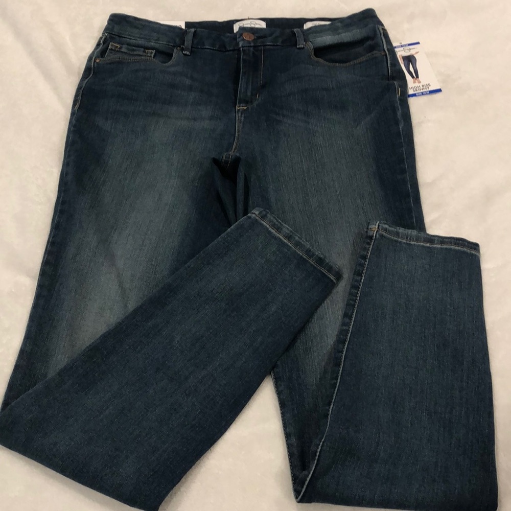 High rise skinny jeans